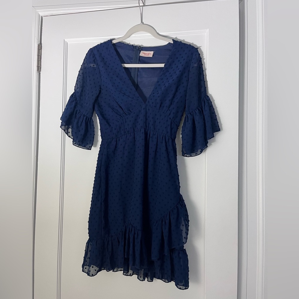 Showpo NWOT Navy Blue Tea Dress